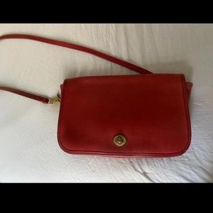 Vintage Red Coach Crossbody